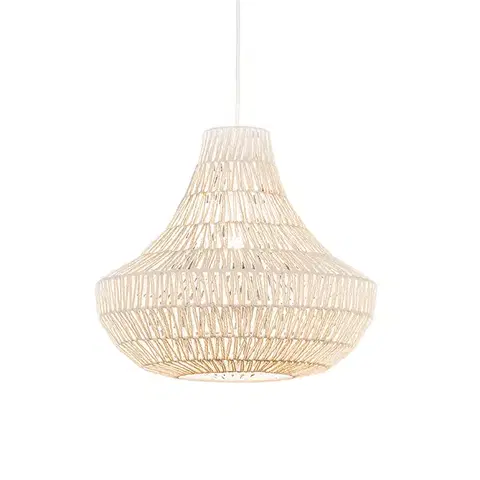 Závesné svietidlá Retro závesné svietidlo biele 50 cm - Lina Cono 50