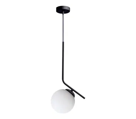 Svietidlá HEXE Luster na lanku FIRA 1xE27/60W/230V čierna 0781
