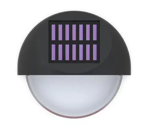 Lampy  B.V.  - LED Solárne nástenné svietidlo LED/1W/1,2V čierna 2700K IP44 B10201NO6