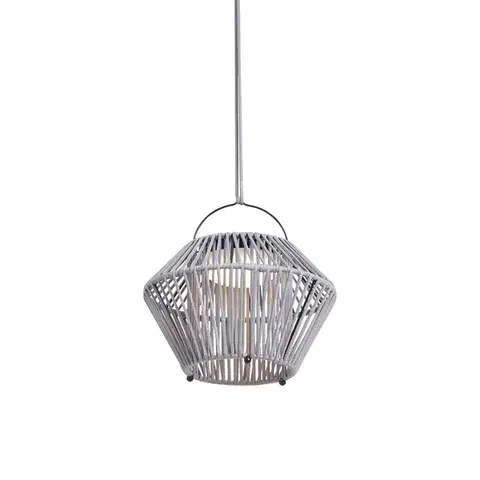 Lampy Bohemian stolná lampa sivá vrátane LED 3-stupňové stmievanie IP54 solárne nabíjanie - Duco