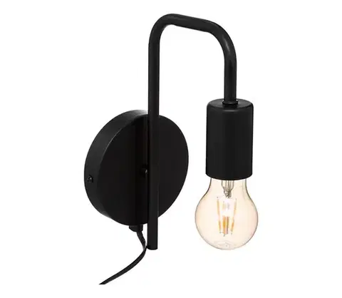 Svietidlá Atmosphera - Nástenná lampa KELI 1xE27/40W/230V čierna 182401B