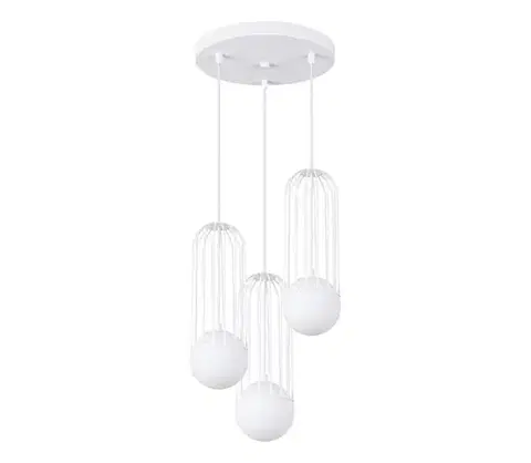 Svietidlá  SL.1335 - Luster na lanku BRINA 3xG9/8W/230V biela SL.1335