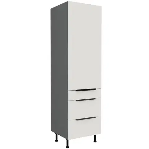 Kuchynské skrinky stojace Kuchynská skrinka Aria-Wh/Ant Anti Fingerprint 60dks-215 1f 3s