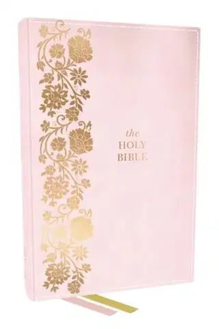 Náboženstvo KJV Personal Size Large Print End-of-Verse Reference Bible, Pink Leathersoft, Red Letter, Comfort Print (Thumb Indexed) - Thomas Nelson