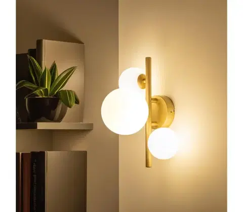 Svietidlá BRILAGI - LED Nástenné svietidlo MILLA 3xG9/3W/230V zlatá/biela 4010-3GW
