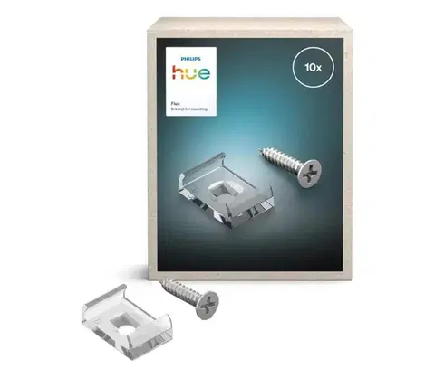LED osvetlenie Philips - Montážný držiak pre LED pás FLUX 10 ks 872110304403700