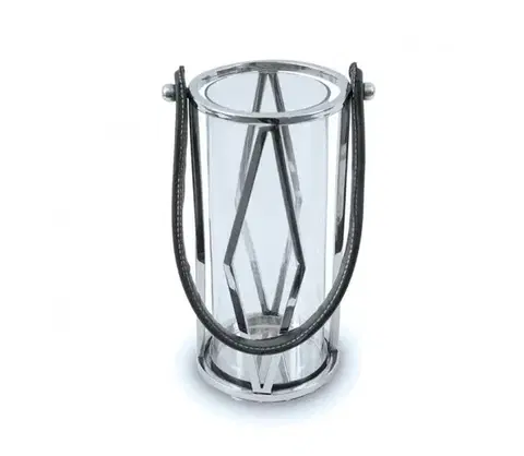 Taburetky HowHomely Lucerna FRAGIL 26 cm chróm/čierna HH-17266