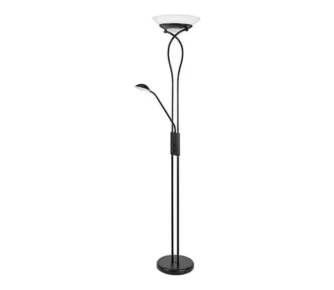 Lampy Rabalux 4554 - Stojacia lampa GAMMA TREND 2xE27/15W+1xG9/40W/230V čierna 4554