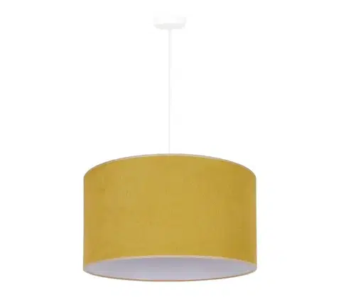 Svietidlá  - Luster na lanku BRISTOL 1xE27/15W/230V pr. 45 cm žltá/biela 81334
