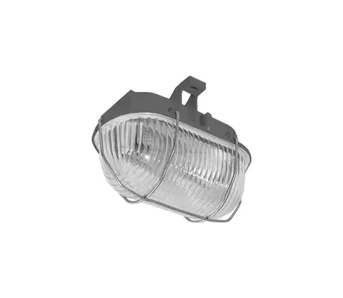 Záhradné lampy  SOK-60/S - Vonkajší stropné svietidlo OVAL KOV 1xE27/60W/230V sivá