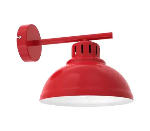 Svietidlá  Nástenná lampa SVEN 1xE27/15W/230V červená 9222