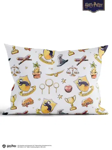 Dekoračné obliečky MKLozkoviny.sk Obliečka na vankúš mikroplyš Harry Potter 40 × 60 cm - Bifľomor biele-  -