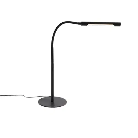 Stolné lampy Dizajnová stolná lampa čierna vrátane LED s dotykovým stmievačom - Palka