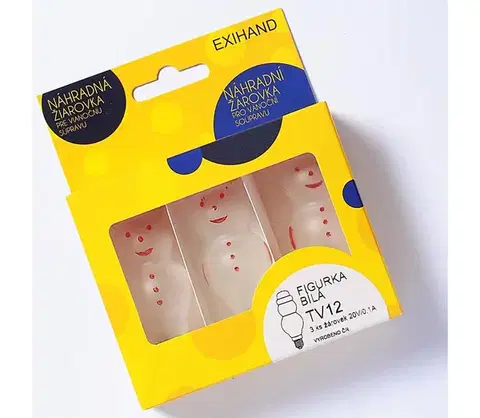 Žiarovky  SADA 3 x Náhradná žiarovka FIGURINE E10/20V/0,1A biela 163600.B