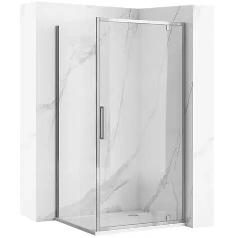 Sprchové dvere REA/S - Sprchová kabína Rapid Swing Chrom Dvere: 100 x Sprchová zástena: 80 KPL-K4606