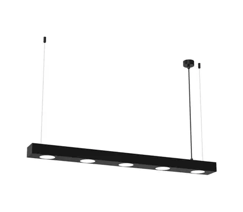 Svietidlá  Luster na lanku ALEXANDER 5xGX53/12W/230V čierna MLP8834