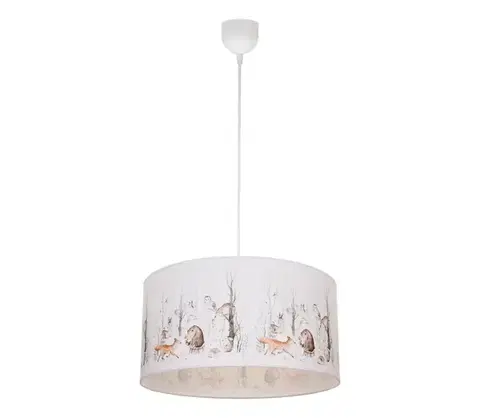 Svietidlá  Detský luster KIDS ROOM 1xE27/60W/230V, priemer 40 cm, motív zvieratiek H0951
