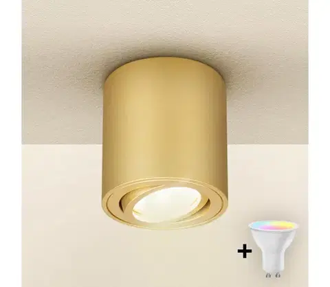 Svietidlá BRILAGI - LED RGBW stmievateľné bodové svietidlo MIA 1xGU10/4,8W/230V 84x80 mm zlaté BG1033+AI2382