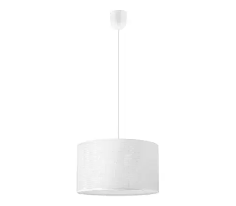 Svietidlá  Závesné svietidlo SIRJA PLISADO na lanku, 1× E27 / 15 W / 230 V, Ø 35 cm, biela LM-1.335/BIAŁY