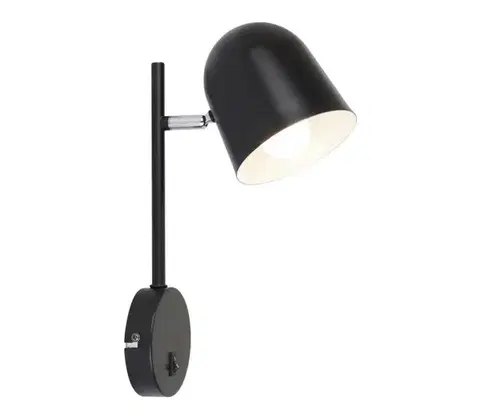 Svietidlá Rabalux 5242 - Nástenné svietidlo EGON 1xE14/40W/230V čierna 5242