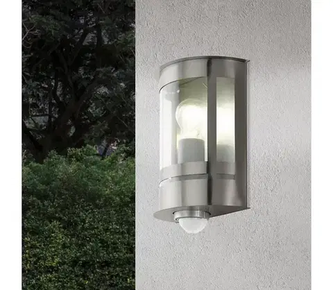 Záhradné lampy Eglo 97284 - Vonkajšie nástenné svietidlo so senzorom TRIBANO 1xE27/60W/230V 97284