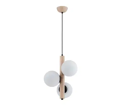 Svietidlá  Luster na lanku KANET 3xE14/40W/230V béžová/biela 62289
