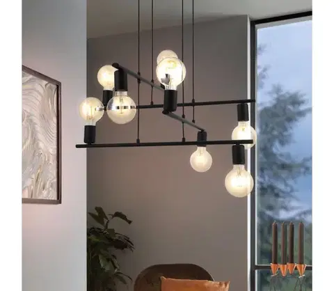 Svietidlá Eglo 98909 - Luster na lanku MEZZANA 8xE27/40W/230V 98909