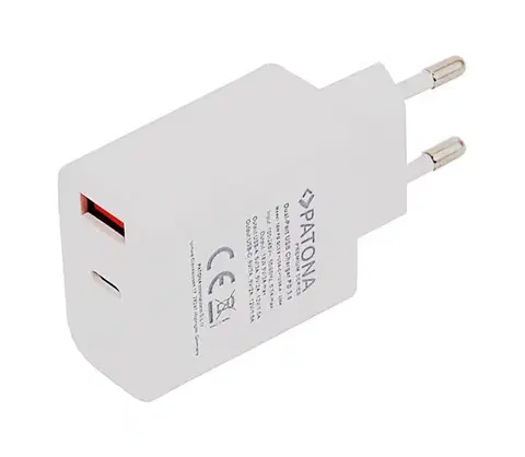 Predlžovacie káble PATONA - Adaptér s USB a USB-C výstupom 18W Power delivery PT2584