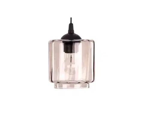 Lampy  Náhradné sklo pre luster POBO E27, priemer 15 cm, dymovo-béžové 7399