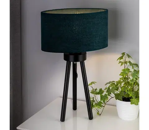Lampy  - Stolná lampa OVAL 1xE27/15W/230V pr. 30 cm zelená 603560