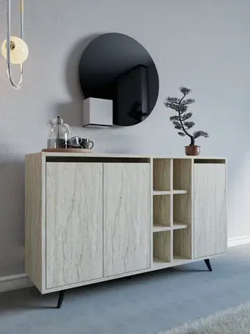 Komody Konzolový stolík Seria - Travertine