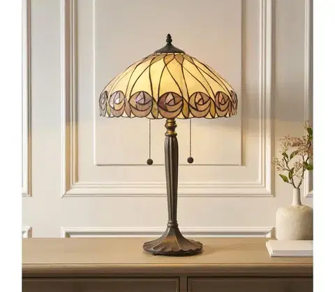 Lampy Endon 112184 - Stolová lampa Tiffany HUTCHINSON 2xE27/10W/230V pr. 40 cm 112184