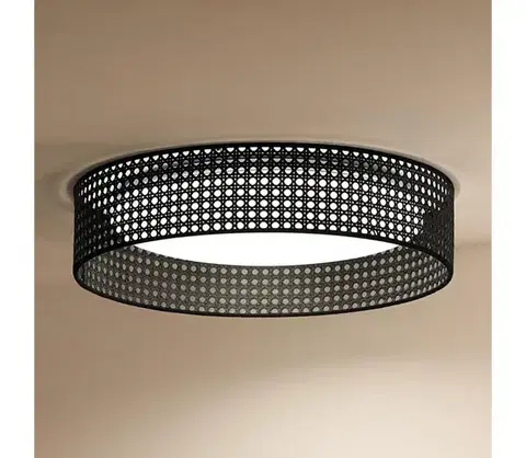 Svietidlá  - LED Stropné svietidlo ROLLER RATTAN LED/24W/230V pr. 45 cm čierna 604208