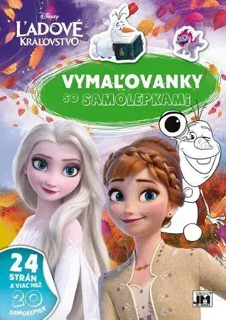 Nalepovačky, vystrihovačky, skladačky Vymaľovanky so samolepkami - Ľadové kráľovstvo (A4)
