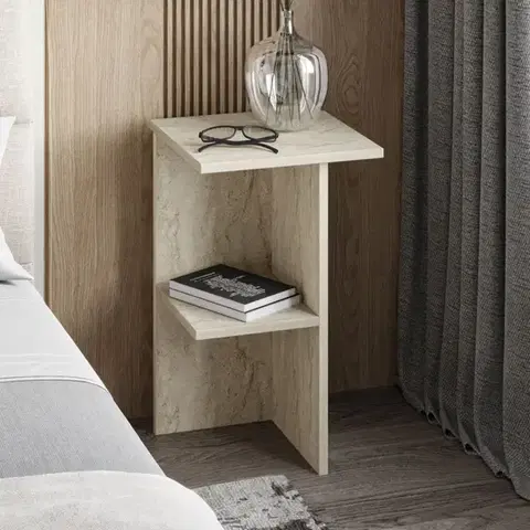 Nočné stolíky Nočný stolík Leray - Travertine