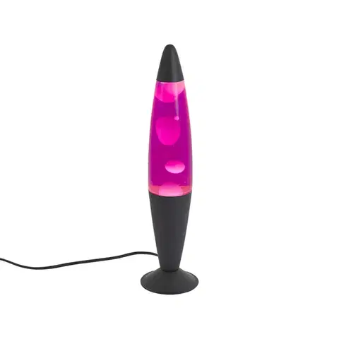 Stolné lampy Lávová lampa ružová s bielym voskom vrátane LED - Molten Lava