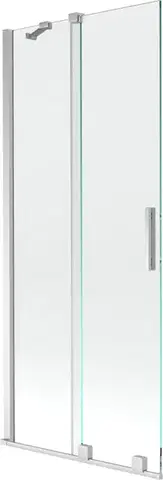 Sprchové dvere MEXEN/S - Velar Dvojkrídlová posuvná vaňová zástena 85 x 150, transparent, chróm 896-085-000-01-01