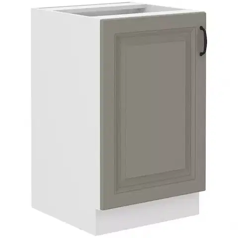 Kuchynské skrinky stojace Kuchynská skrinka Stilo claygrey/biely 50zl 1f bb