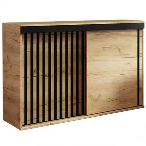 Komody do spálne Komoda Malani 120 craft+craft+čierna