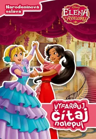 Nalepovačky, vystrihovačky, skladačky Elena z Avaloru - Vyfarbuj, čítaj, nalepuj - Kolektív autorov