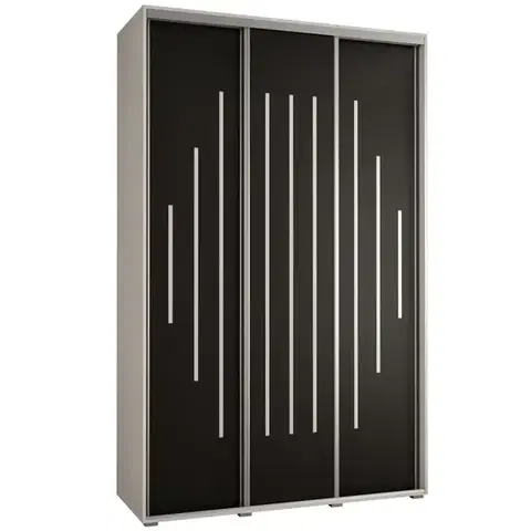 Šatníkové skrine Skriňa 45 Canaris 12 150 biela/čierna/silver