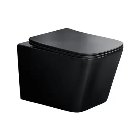 Príslušenstvo ArtCom Závesná WC misa WALL HUNG E-1060A | čierna