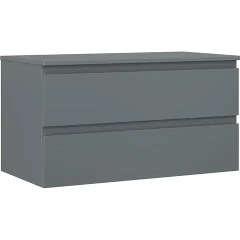 Kúpeľňový nábytok MEXEN/S - Orio kúpeľňová skrinka pod umývadlo 90 cm s doskou, 2 zásuvky, grafit mat 91A10-09047-2-BFFC66