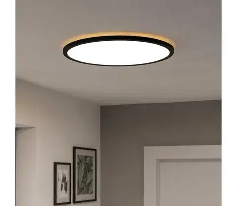Svietidlá Eglo 901465-LED RGBW St. kúpeľ. svietidlo ROVITO-Z 16,8W/230V pr.50cm IP44 čierna 901465