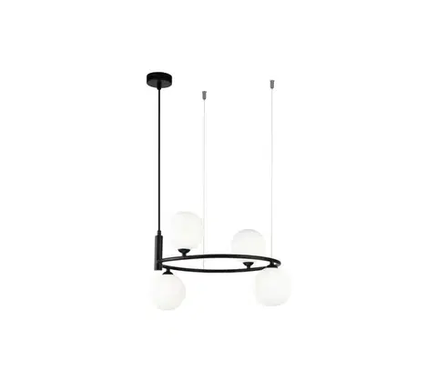 Svietidlá Maytoni MOD013PL-04B - Luster na lanku RING 4xG9/25W/230V čierna MOD013PL-04B
