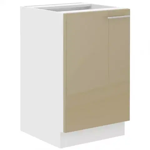 Kuchynské skrinky stojace Kuchynská skrinka Lara 50zl 1f Bb Mdf Cappucino lesk