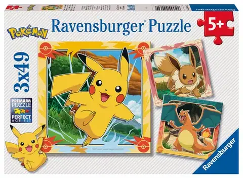 Do 99 dielikov Ravensburger Pokémon 3x49 dielikov