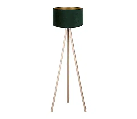 Lampy BRILAGI - Stojacia lampa VELVET 1xE27/60W/230V béžová/zelená AS0463+DU82474