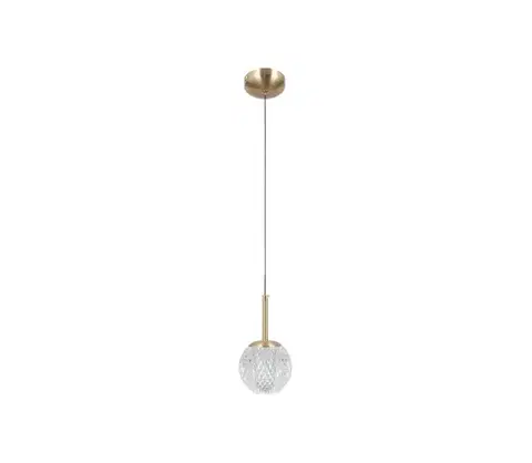 Svietidlá  PND-40827-1-HBR-CL - Závesný luster na lanku PADRI 1xG9/5W/230V zlatý PND-40827-1-HBR-CL