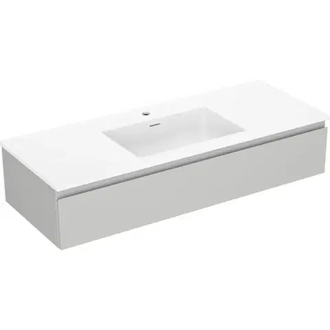Kúpeľňový nábytok MEXEN/S - Orio kúpeľňová skrinka 120 cm s umývadlom Otis, 1 šuplík, šedá mat/biela mat 91A10-12023-1-BF62-W18M01